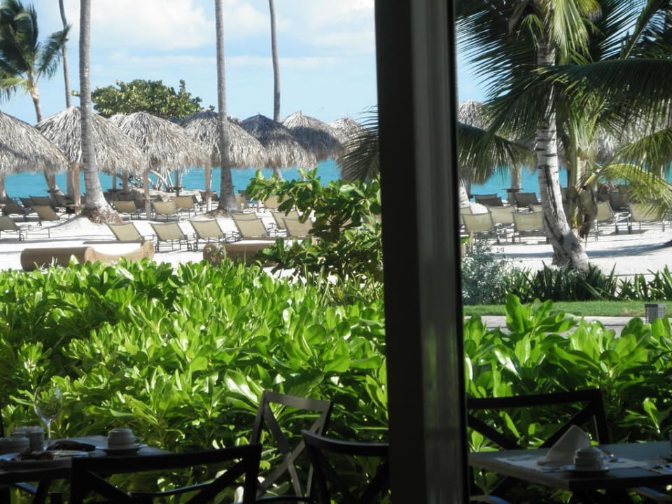 Blick vom Buffetrestaurant zum Strand JOIA Bávaro by Iberostar