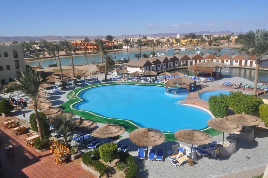Uitzicht vanaf het dak Panorama Bungalows Resort El Gouna