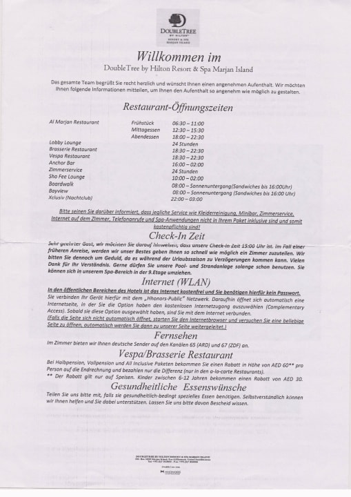 Hotel info DoubleTree by Hilton Resort & Spa Marjan Island