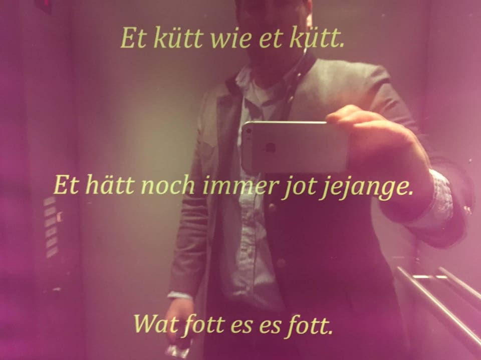 Kölsche Grundgesetz-Sprüche im Lift :-) Hotel Mondial am Dom Cologne- MGallery