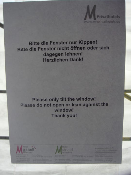 Fenster Hotel Metropol by Maier Privathotels