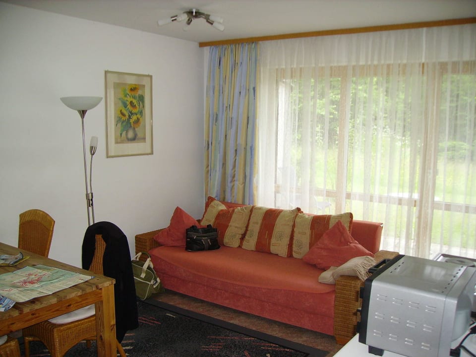 Wohnraum kl.FW mit Klappchouch Gästehaus Sonneck