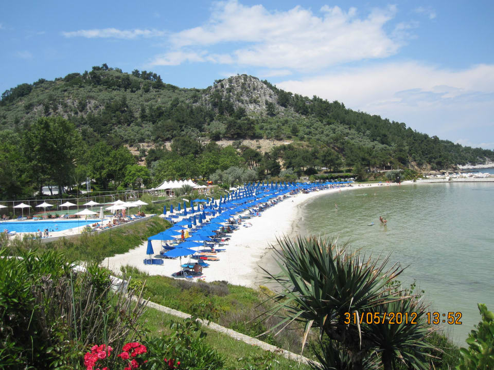 View of the beach Hotel Makryammos Bungalows