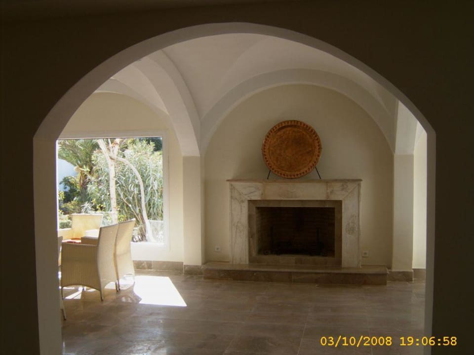 Kamin in der Lobby Hotel Sangho Club Zarzis