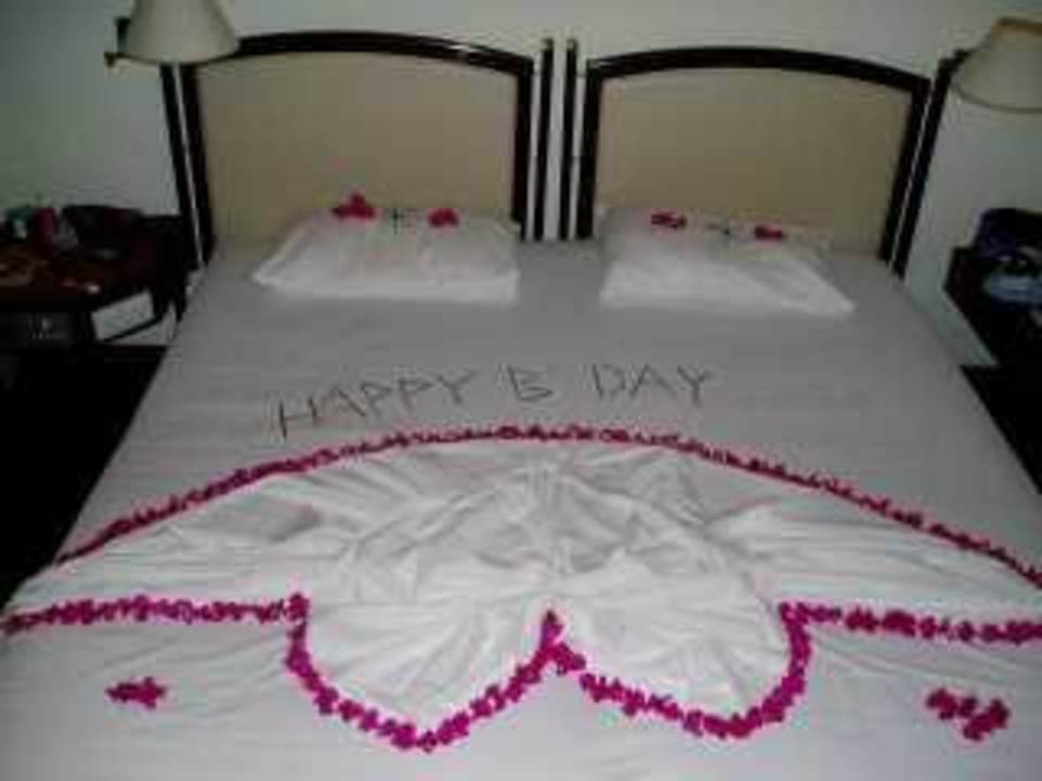 Bett geschmückt Eri Maldives