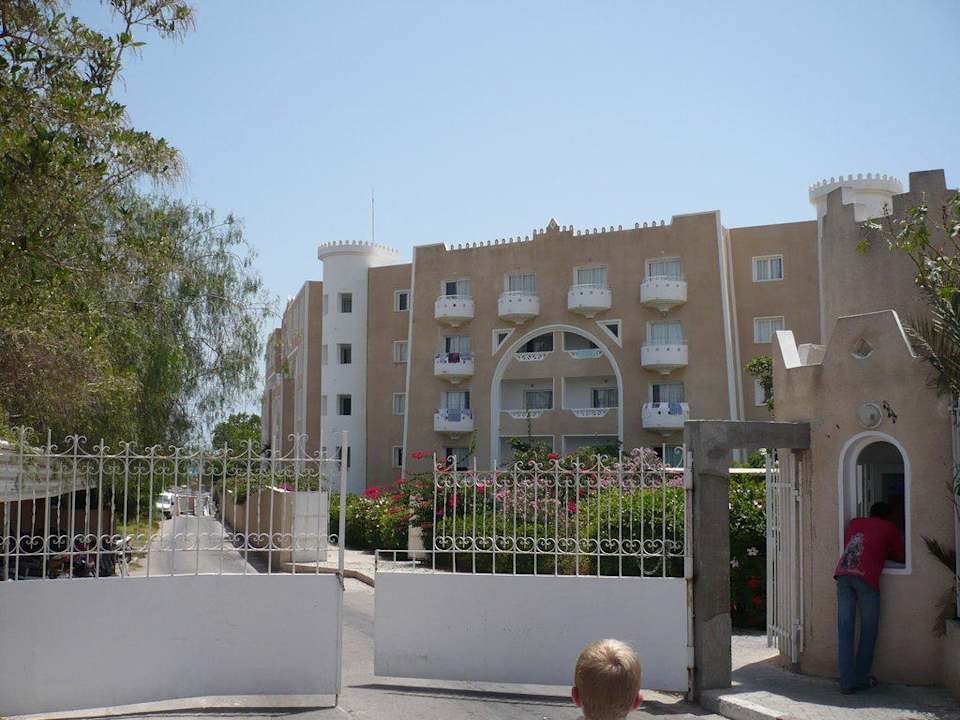 Blick zu unserem Balkon Mahdia Beach & Aquapark