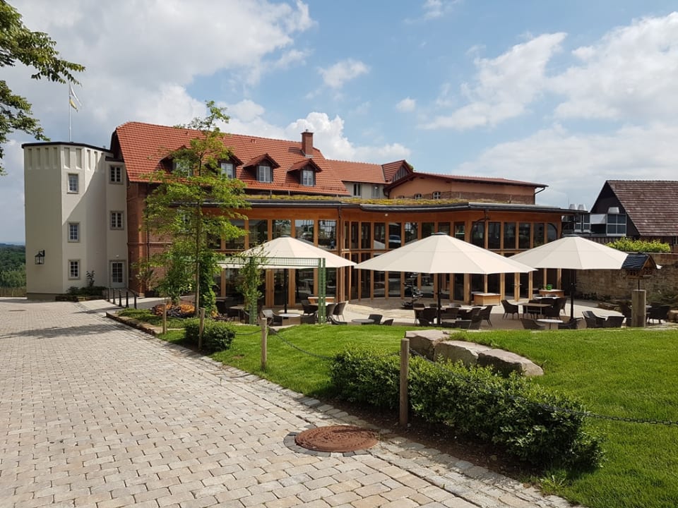 Außenansicht Hotel Brunnenhaus Schloss Landau