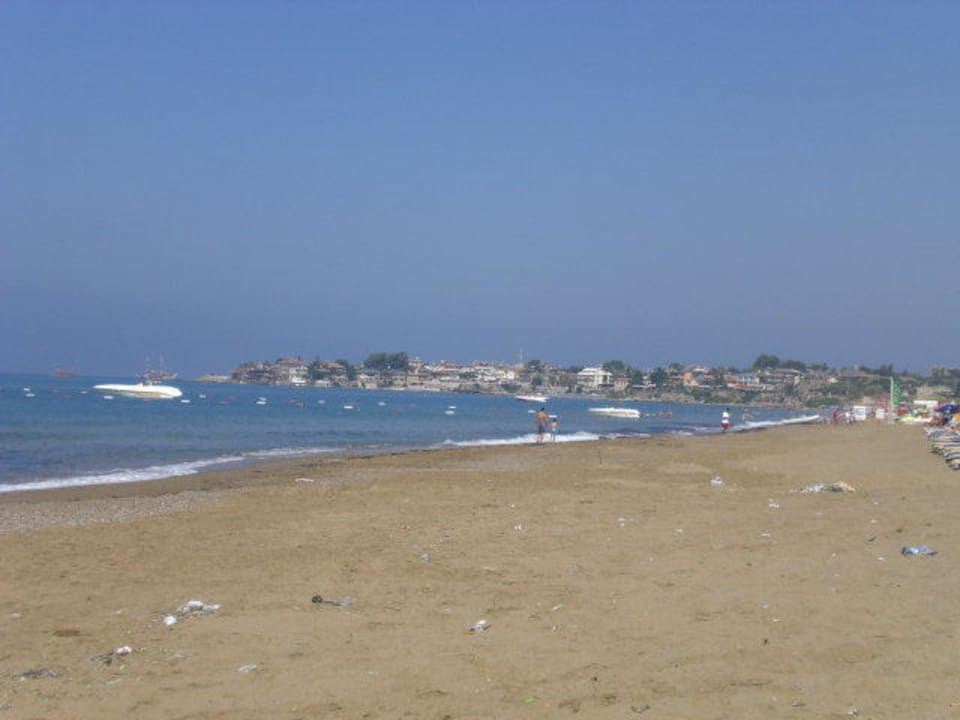 Blick vom Hotel-Strand nach Side New Garden Hotel Side