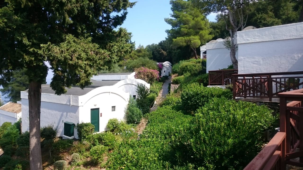 Aussicht von der Terrasse Grecotel LUXME Daphnila Bay
