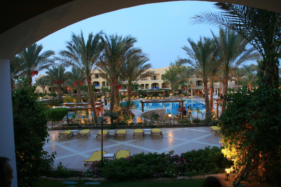 Blick von Zimmerterrasse Hotel JAZ Makadi Star & Spa