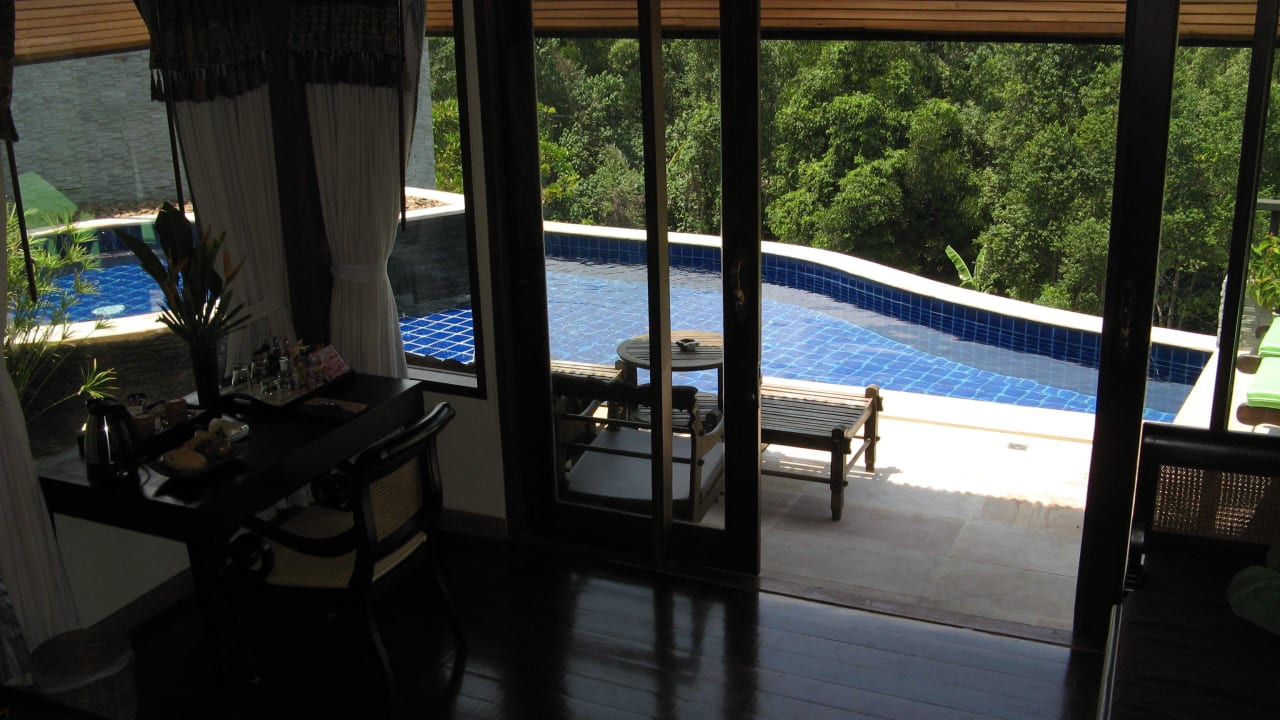 Blick aus dem Schlafzimmer Panviman Resort Koh Phangan
