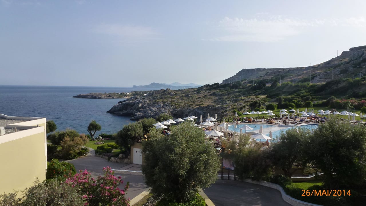 Blick von unserem Zimmer Hotel Kalithea Horizon Royal
