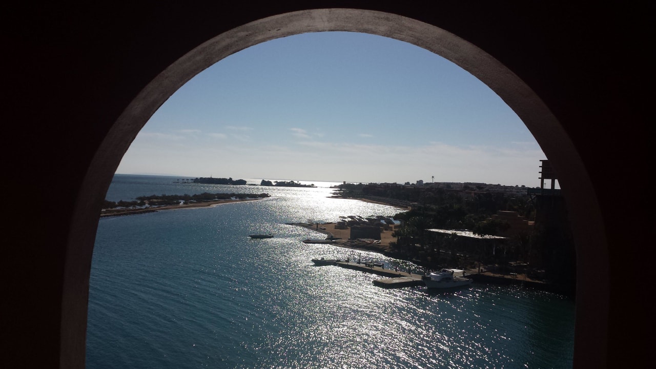 Ausblick vom Balkon Hotel Three Corners Ocean View prestige - Adults only