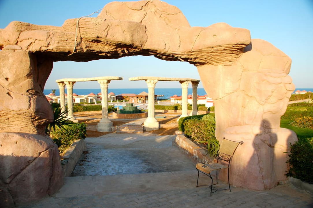 Blick auf`s Meer und Bungalowanlage Siva Golden Bay Makadi