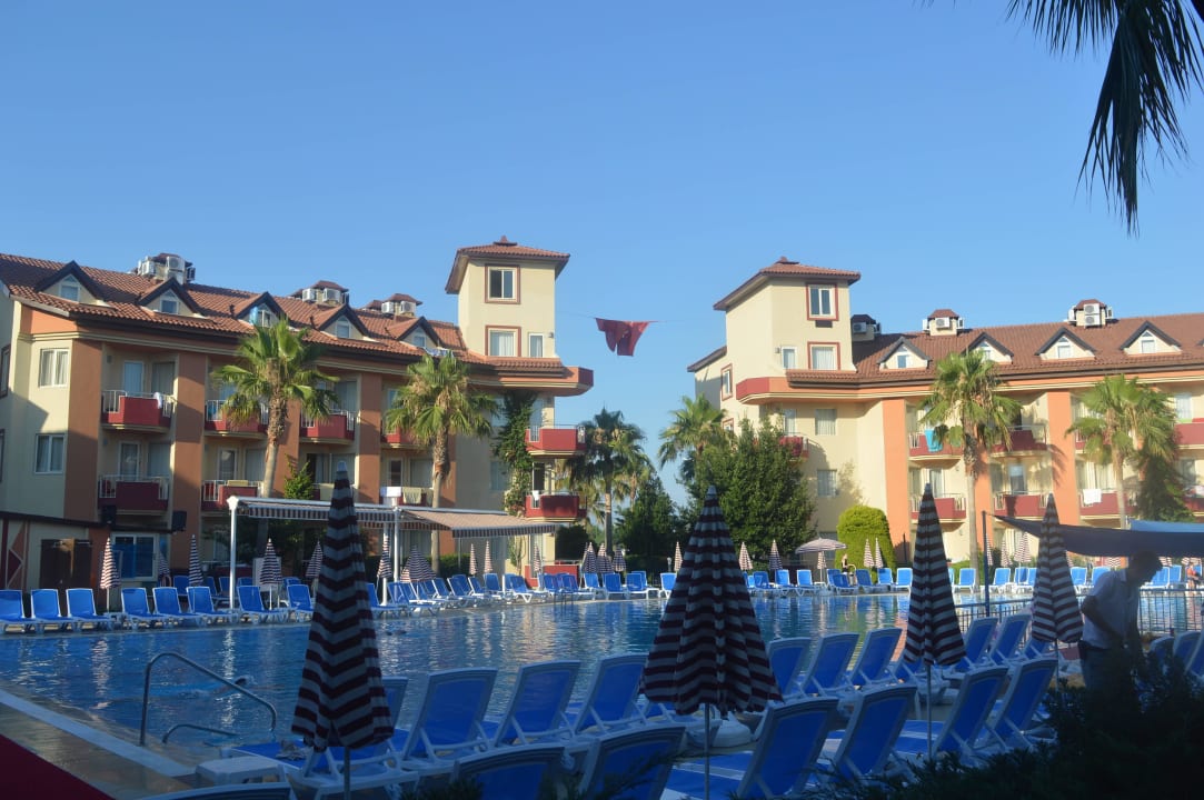 Pool am abend Hotel Orfeus Park