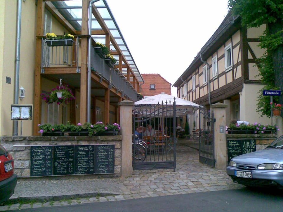 Biergarten mit Hotelzimmer Pension Gaststätte Fährhaus Hesse
