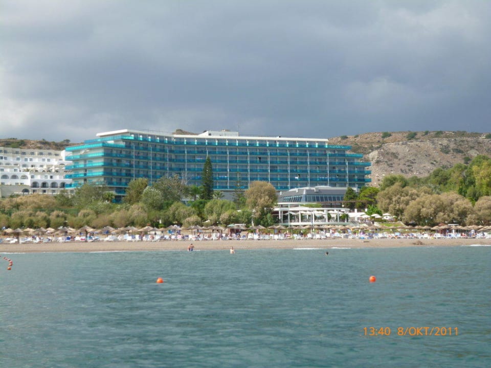 Blick vom Meer Hotel Calypso Beach