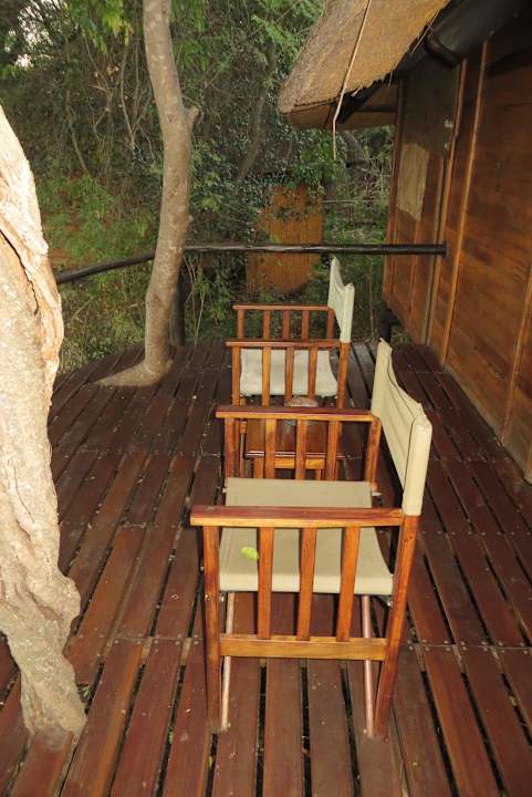 Auf der Terrasse Hotel Impalila Island Lodge