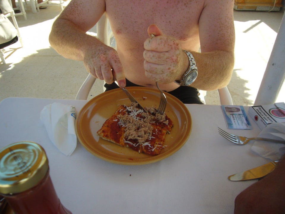 Mittagessen am Strand für AI Urlauber Hotel Marhaba Beach
