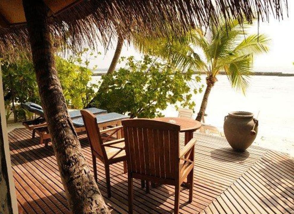 Unsere Terrasse Bungalow 138 Sun Siyam Vilu Reef