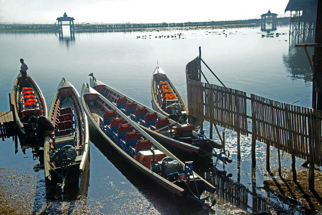 Bootsanlegestelle  Hupin Inle Khaung Daing Village Resort