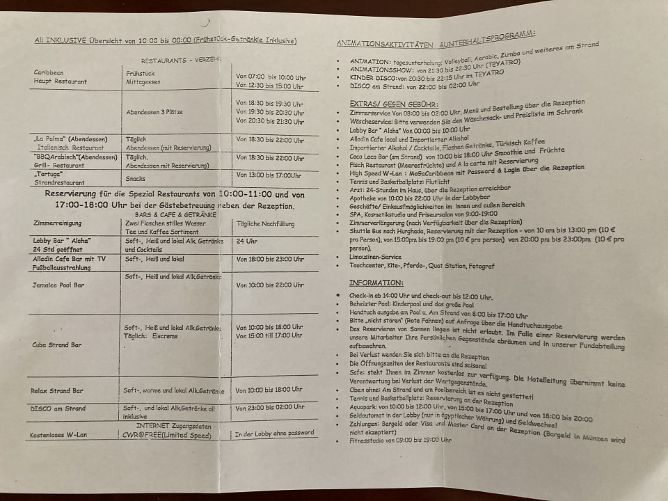 Sonstiges Sentido Caribbean World Soma Bay