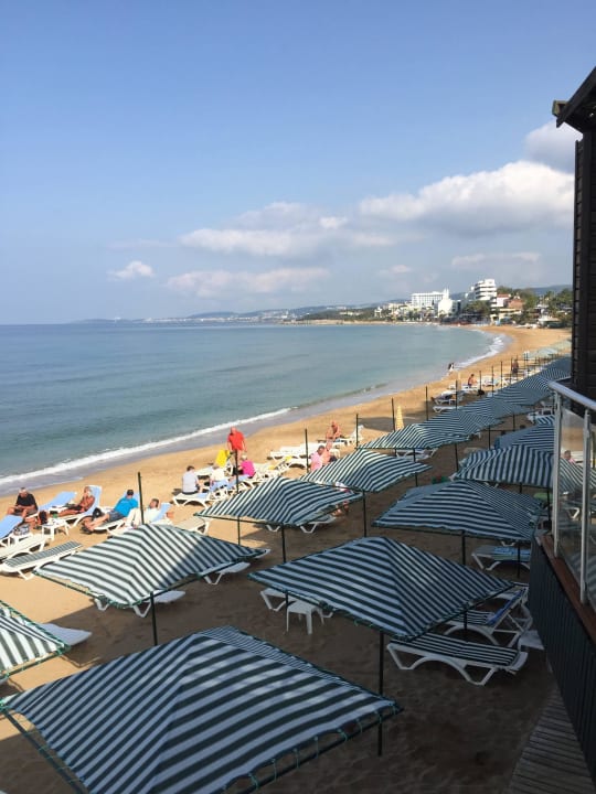 Blick vom Balkon! Aska Hotel Just in Beach