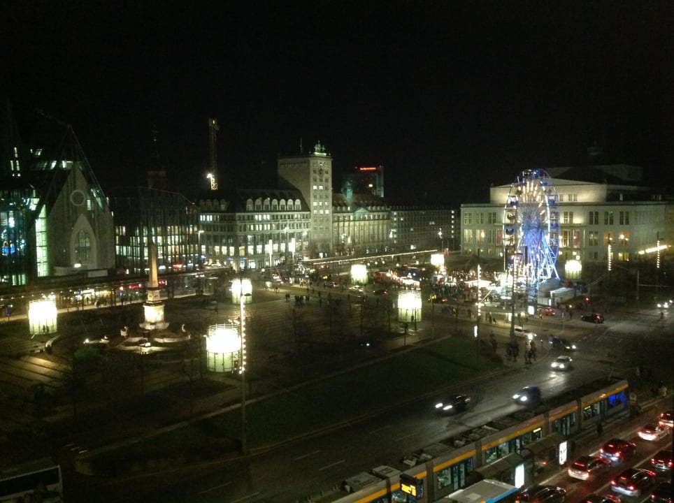 Fensterblick Radisson Blu Hotel Leipzig