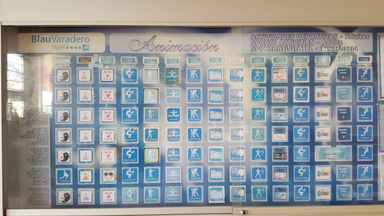 Unterhaltungsangebot Blau varadero - Adults only