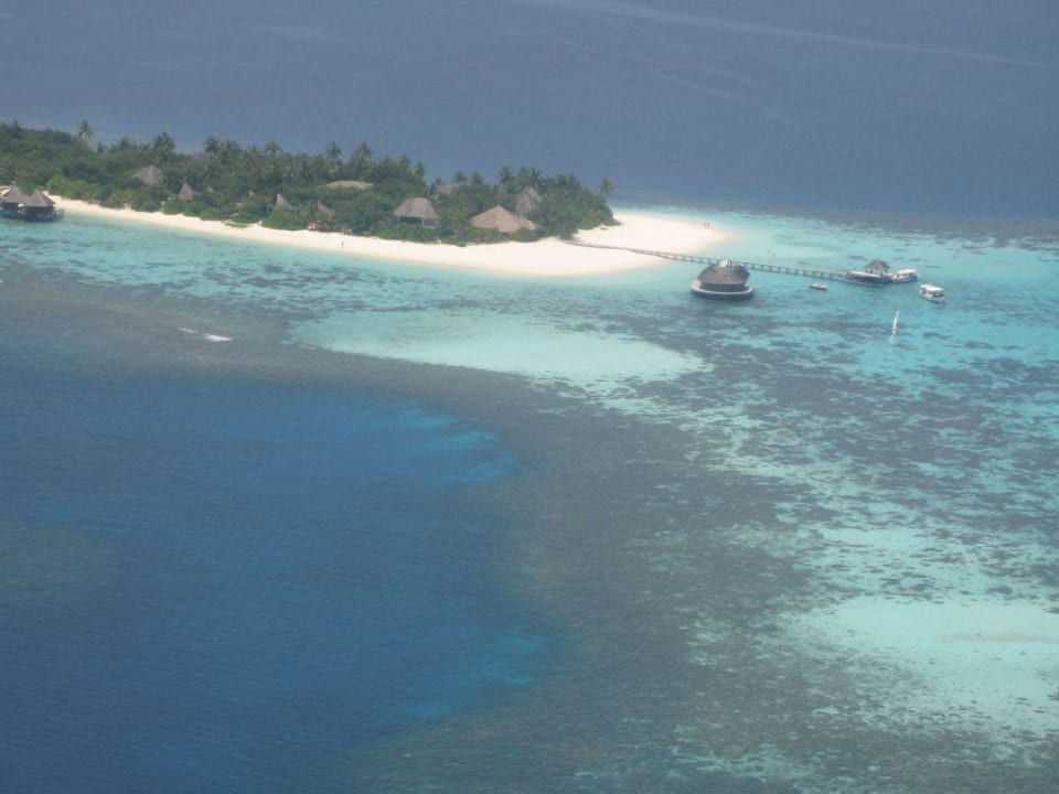 Anflug auf Mirihi Mirihi Island Resort
