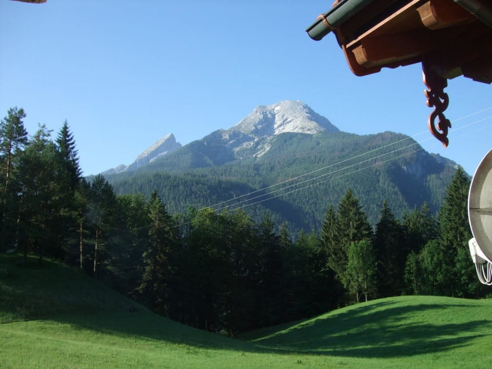 Blick vom Balkon aus  Pension Auf'm Feggenlehen