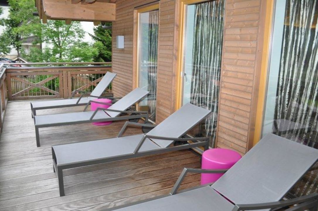Balkon des Wellnessbereiches Hotel DIE SONNE