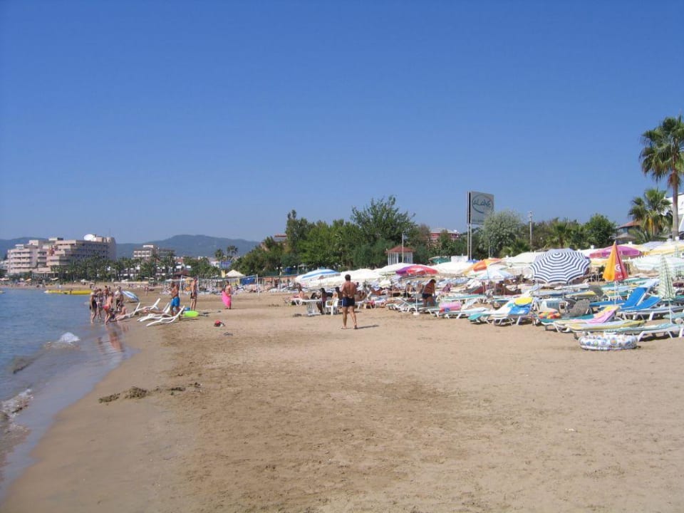 Blick entlang des Strandes am Alaiye Resort Alaiye Resort & Spa