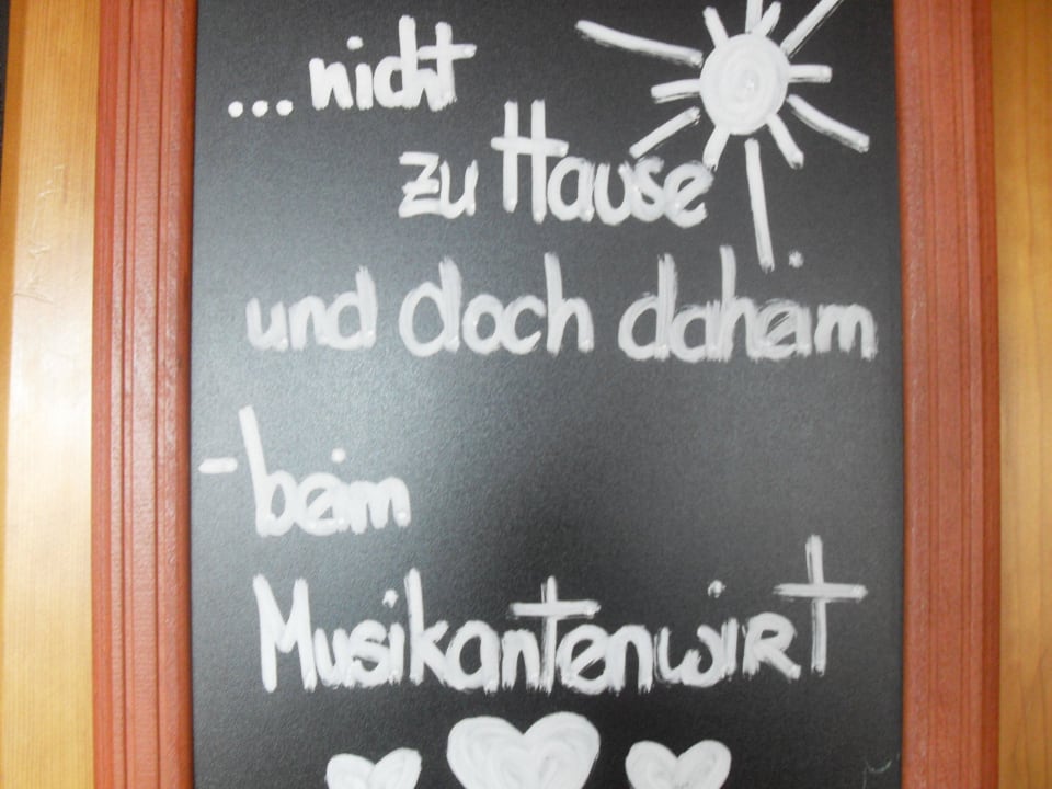 Dieser Spruch trifft voll zu  Landhotel Zum Singenden Musikantenwirt