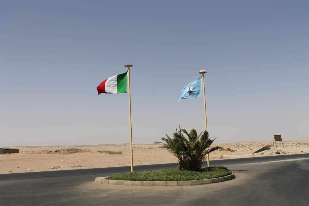 Vom Eingang Richtung Wüste Stella Garden Resort & Spa, Makadi Bay