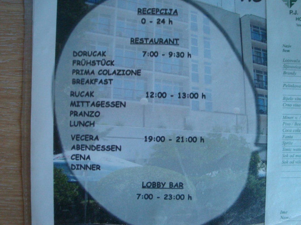 Beli Kamik I - Speisezeiten & Öffnungszeiten Magal Maradiso Hotel by Aminess