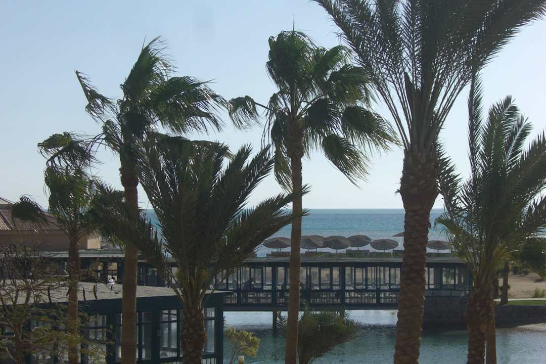 Blick zu den Lagunen am Restaurant Club Paradisio El Gouna, Red Sea