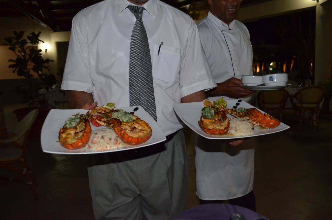 À la Carte extra georderte Langusten  Zita Beach Resort