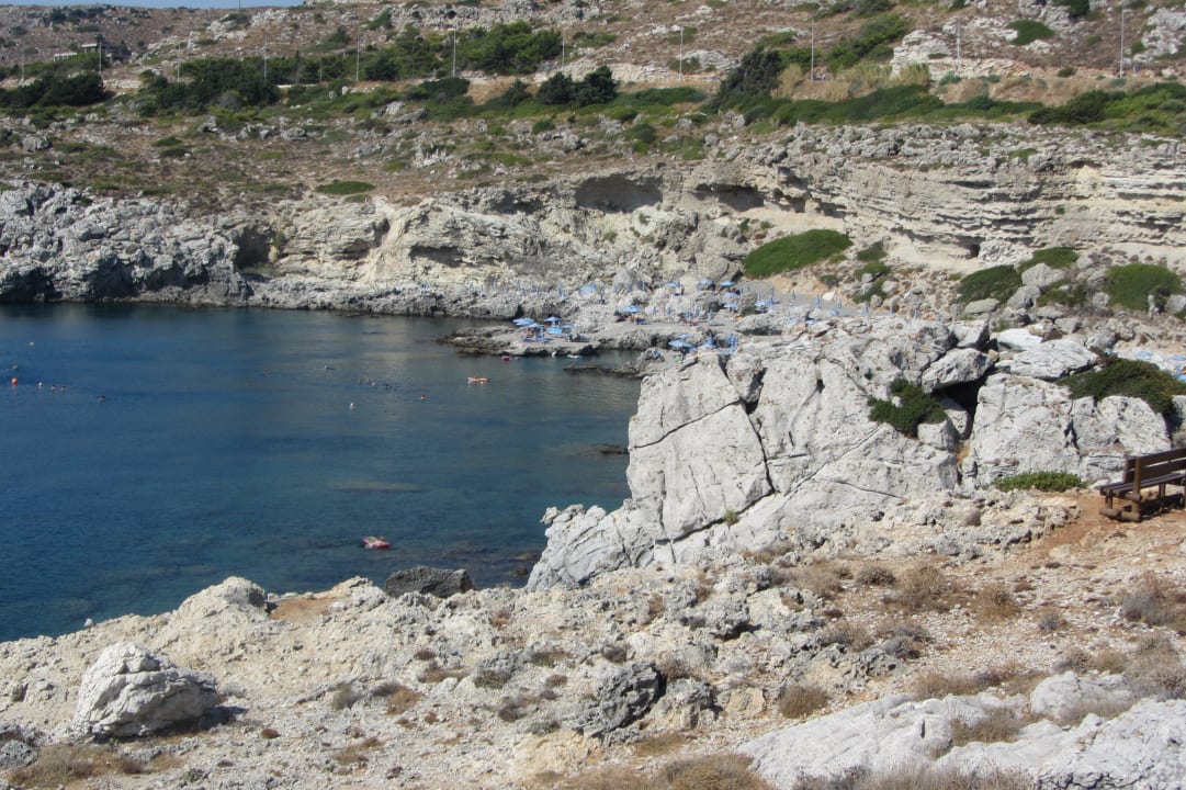 Ausblick auf das Meer vom Pool Hotel Kalithea Horizon Royal