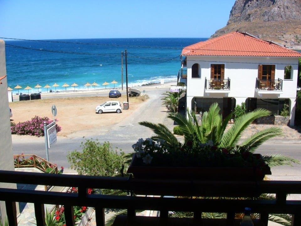 Blick von unserem Balkon Hotel Flower of Monemvasia