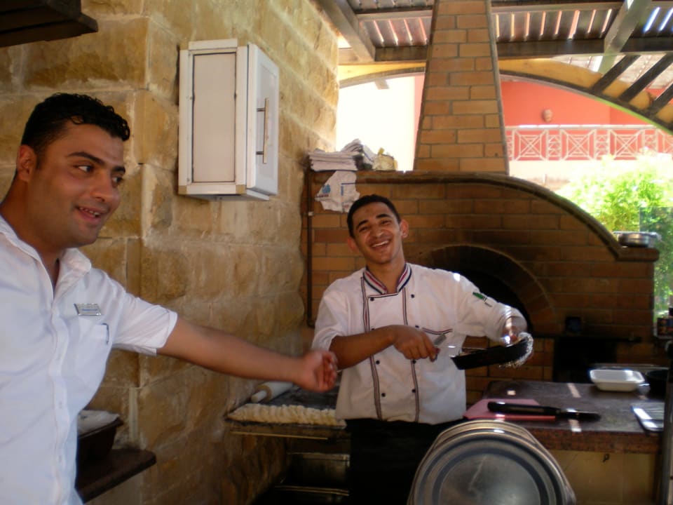 Mohammed mit Pizzabäcker Pickalbatros Alf Leila Wa Leila Resort - Neverland Hurghada