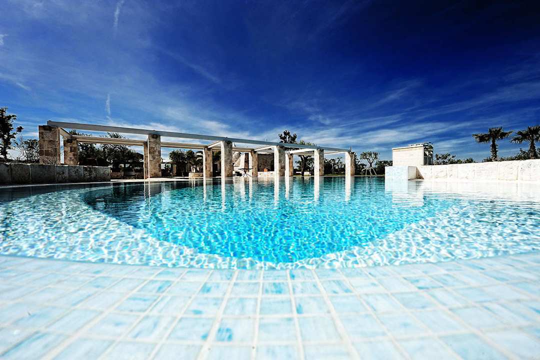 We have a swimming pool inside our private garden Tenuta Nicla