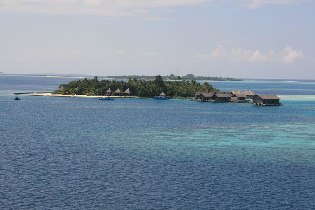 Aus dem Flugzeug Kuramathi Maldives