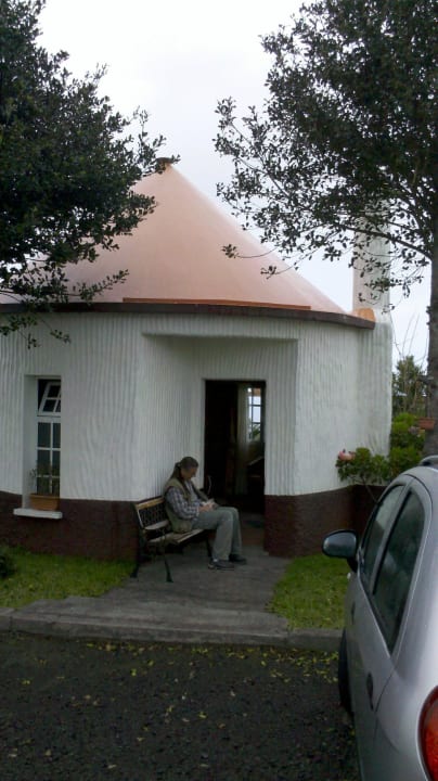 Eingangsbereich unserer Cabana Hotel Cabanas de Sao Jorge