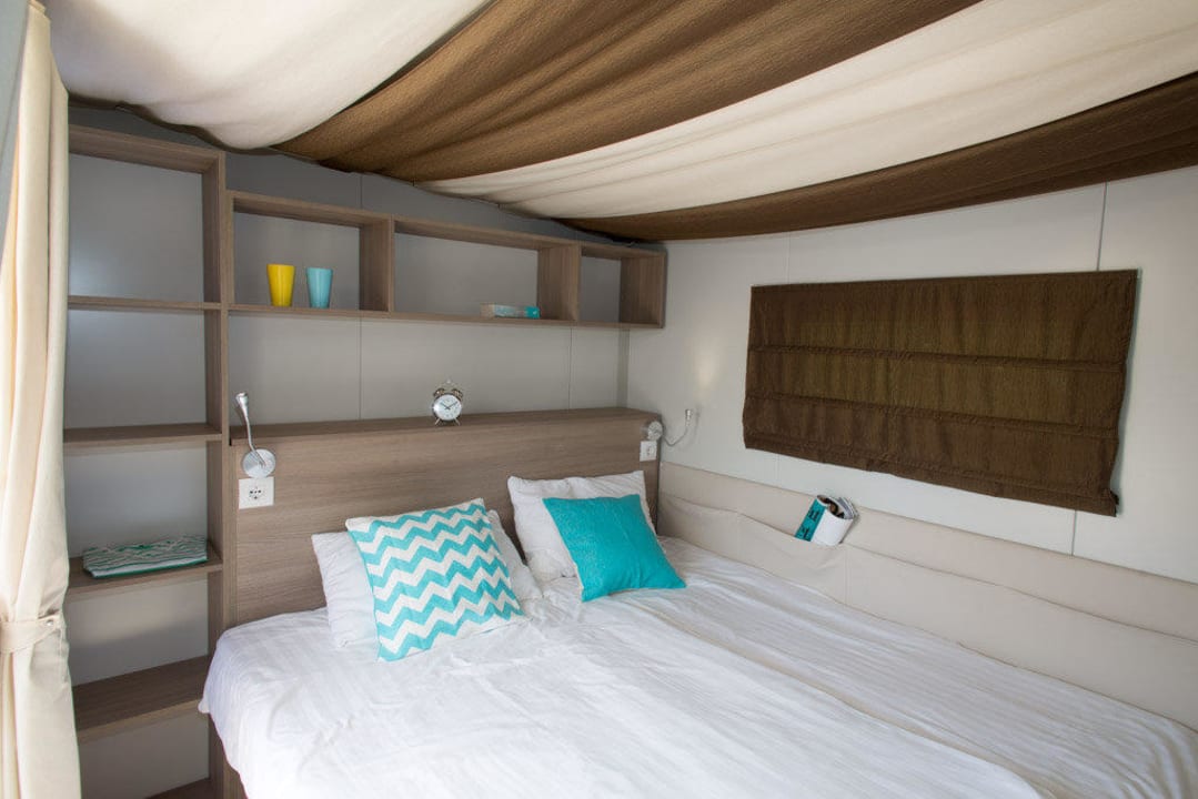 Glamping Hybridlodge Schlafzimmer Camping Village Weekend