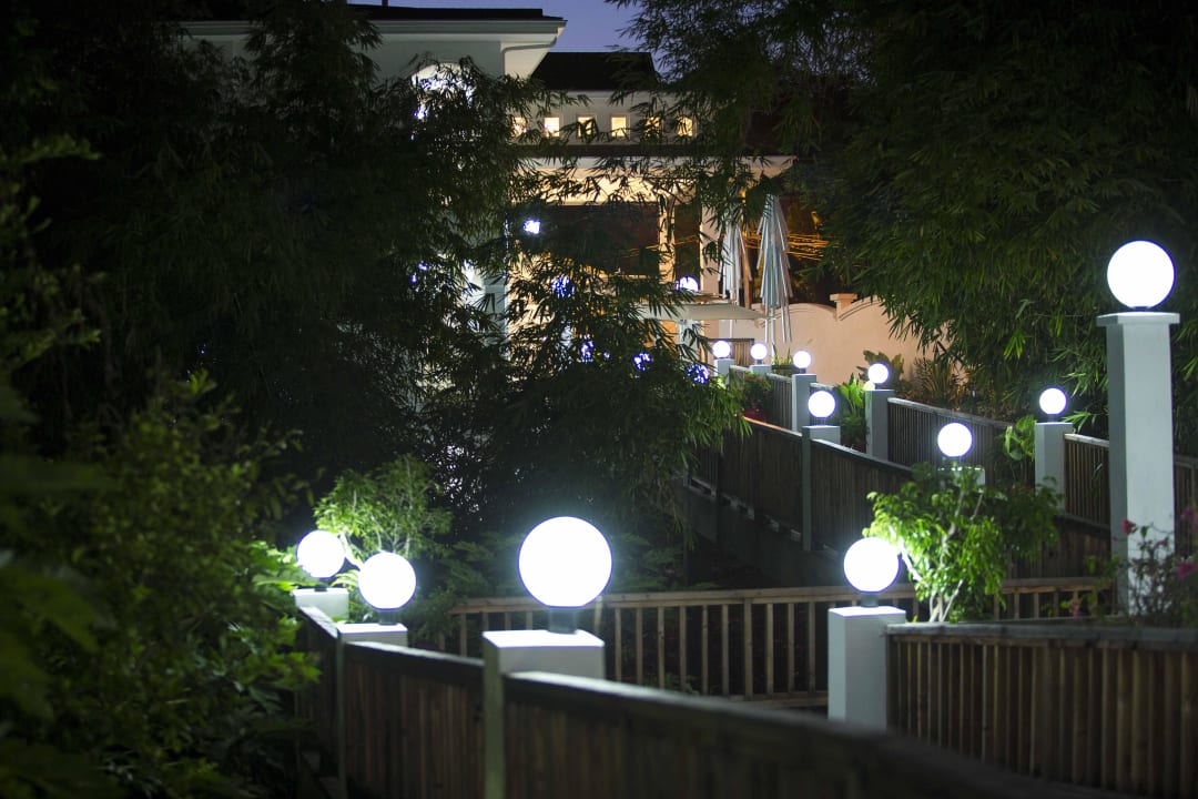 Board walk to the West Wing Hotel Bacolet Beach Club