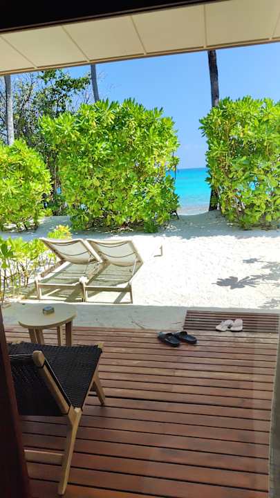 Ausblick Fiyavalhu Resort Maldives