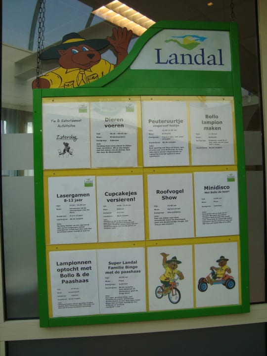 Tafel leider nur auf Holländisch Ferienpark Landal Landgoed 't Loo