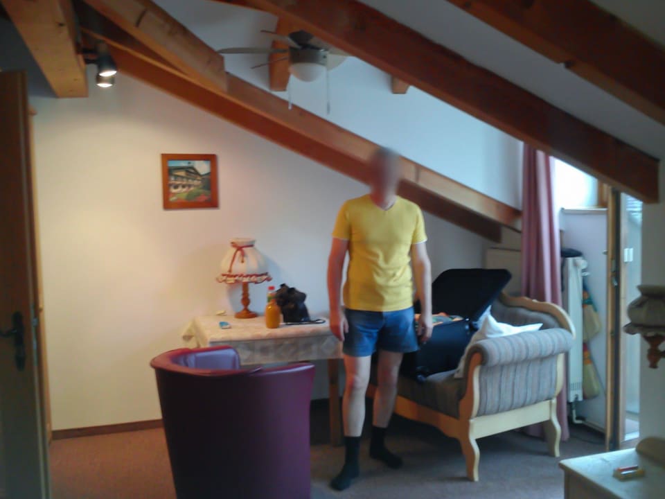 Doppelbettzimmer - Sitzbereich Gästehaus Morgensonne