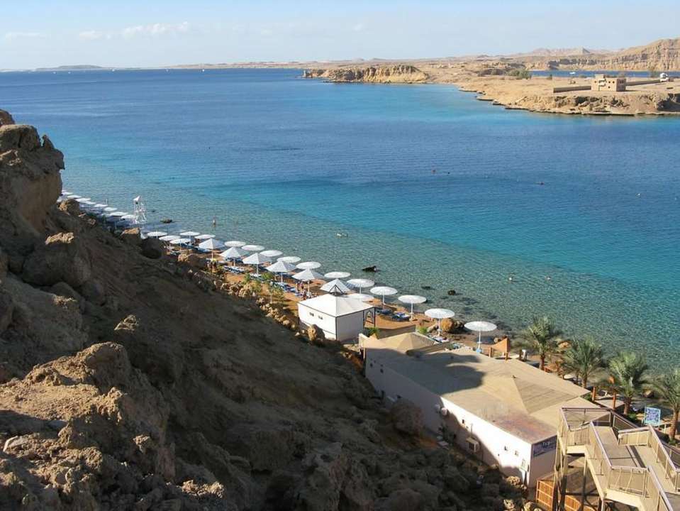 Blick zum Hotelstrand Albatros Sharm Resort